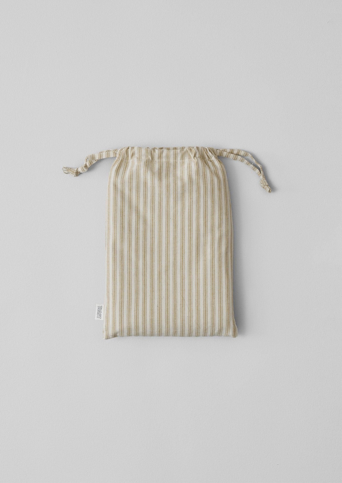 Ticking Stripe Cotton Oxford Pillowcase | Ecru/Straw
