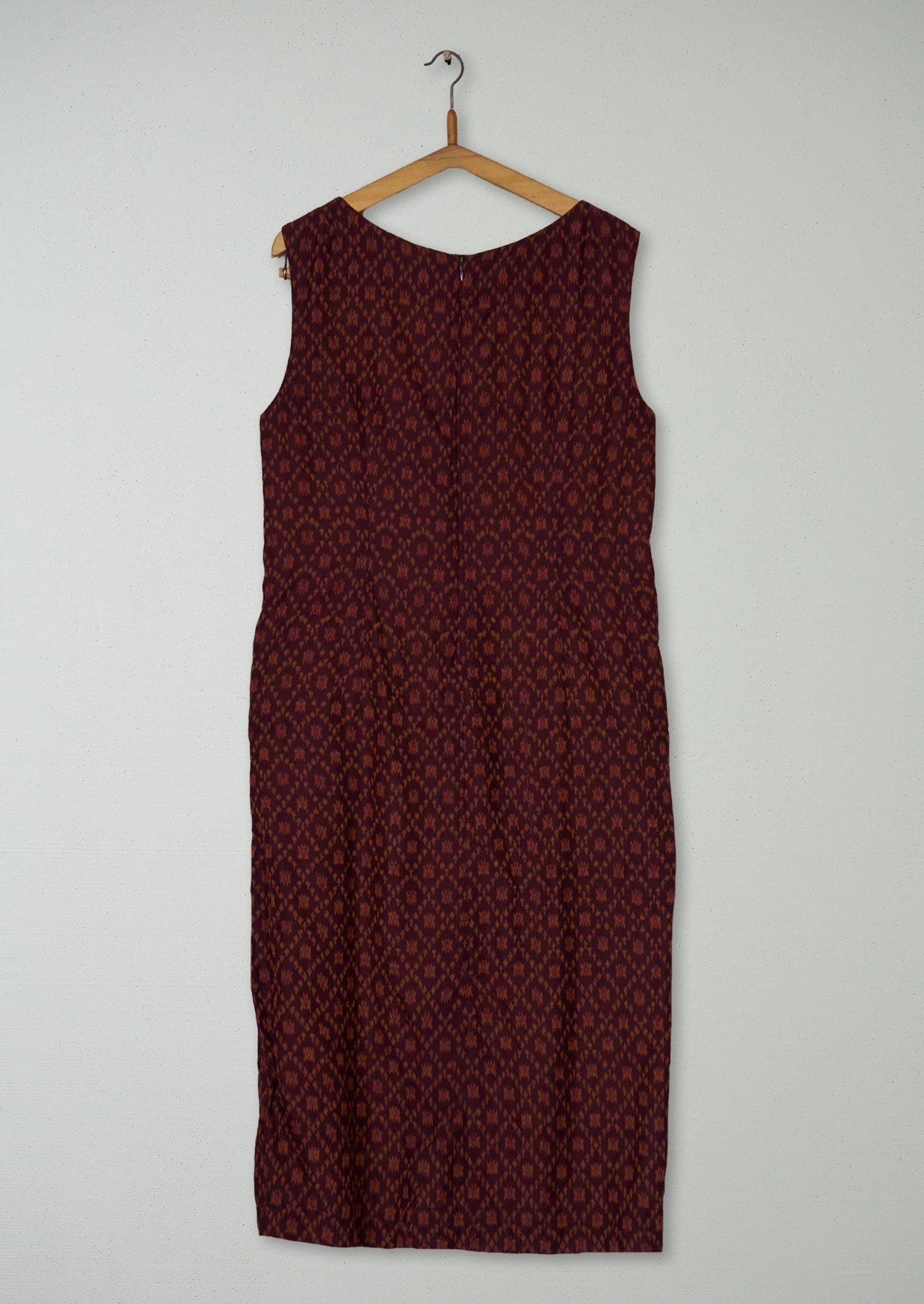Reworn Ikat Colum Dress Size 14 (1851) | Multi