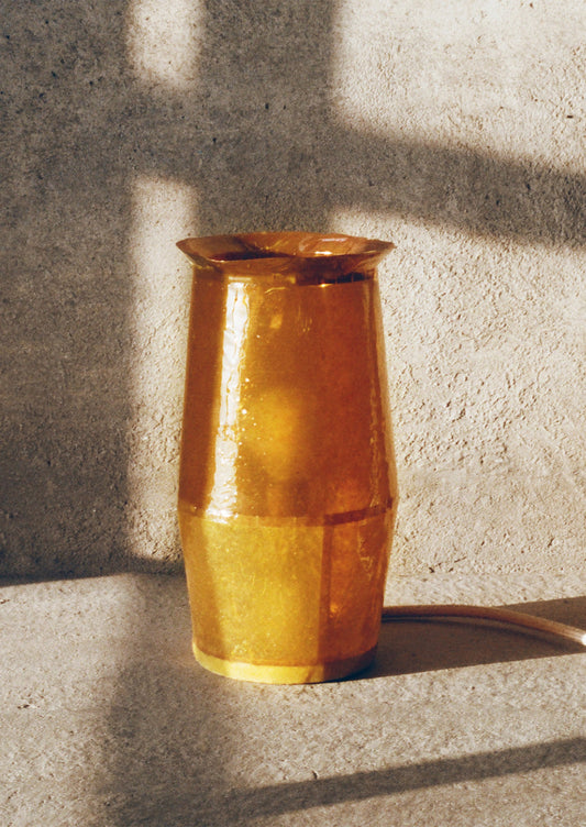 Jacob Marks Patchwork Pine Resin Lamp | Amber