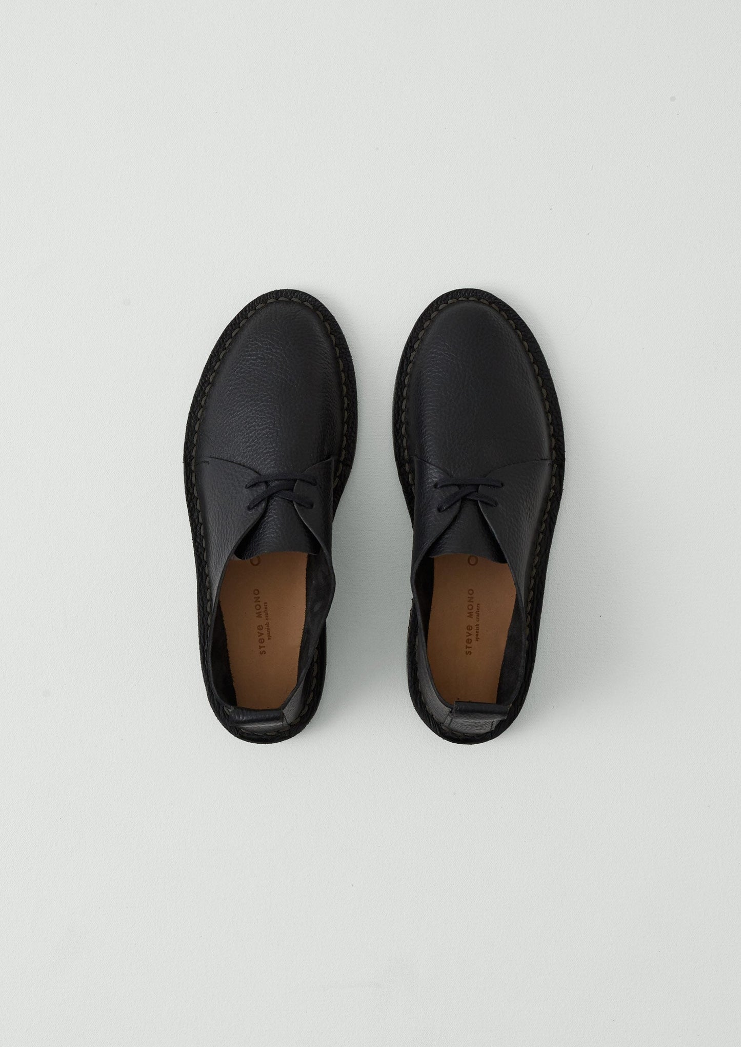 Steve Mono Leather Derby Shoes | Black
