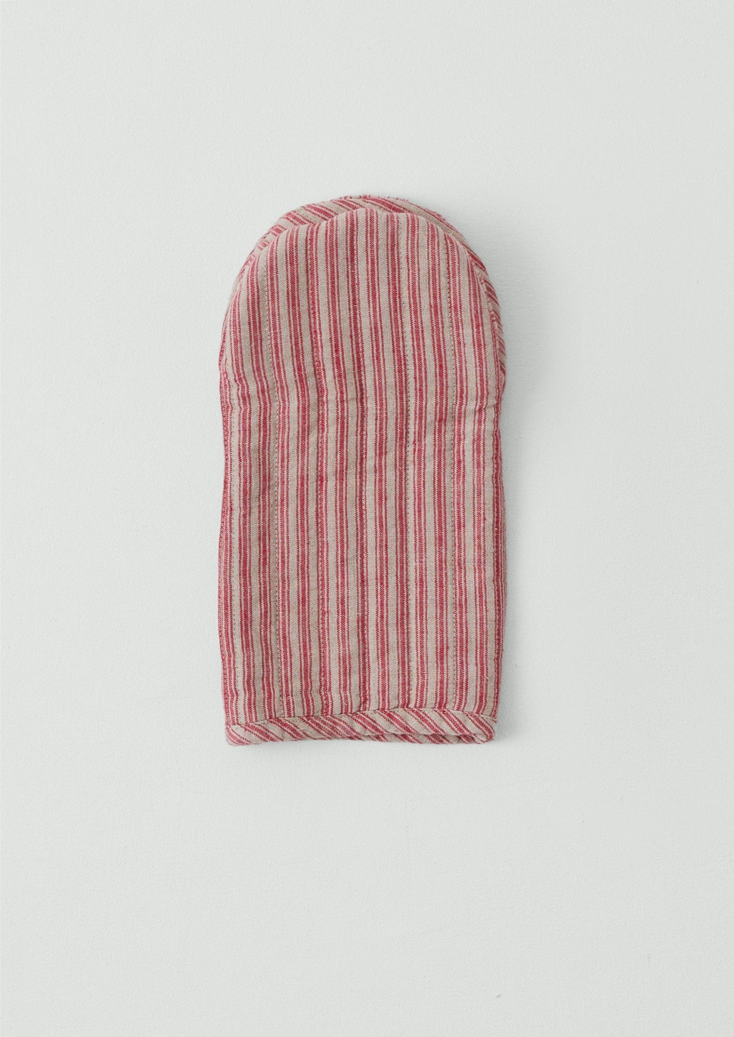 Stripe Linen Oven Glove | Natural/Red