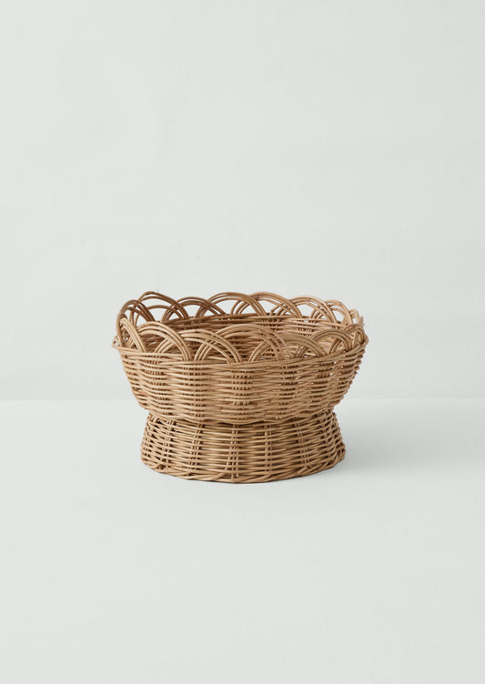 Handwoven Wicker Fruit Bowl | Natural