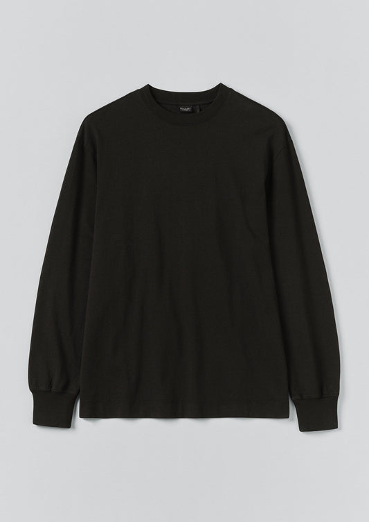 Long Sleeve Crew Neck Tee | Dark Charcoal