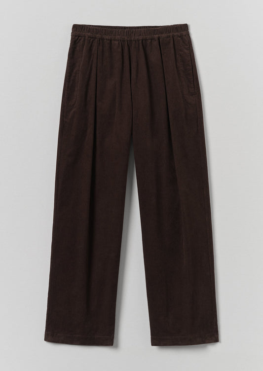 Organic Cord Lounge Trousers | Bitter Chocolate