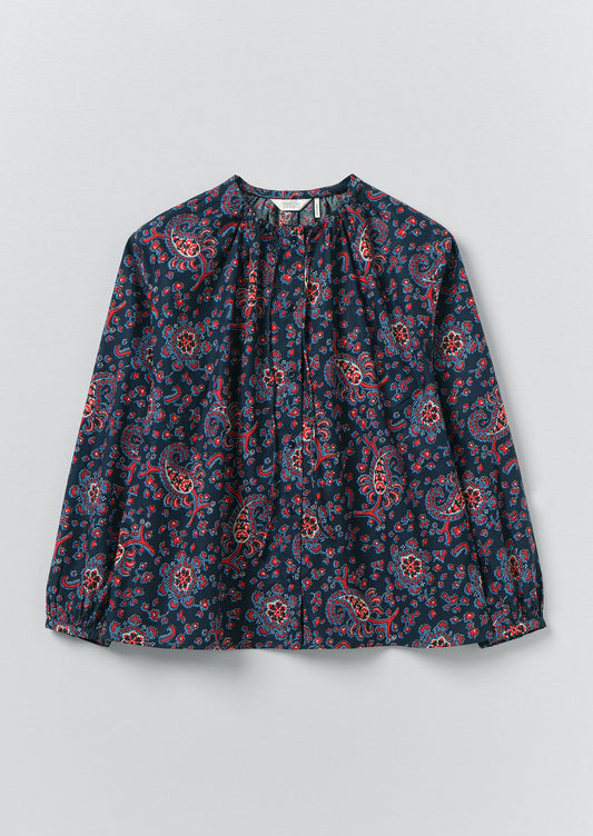 Provencal Paisley Print Cotton Poplin Shirt | Provencal Blue